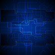 Abstract hi-tech blue background. Vector illustration.