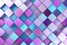 Blue And Purple Blocks Abstract Background