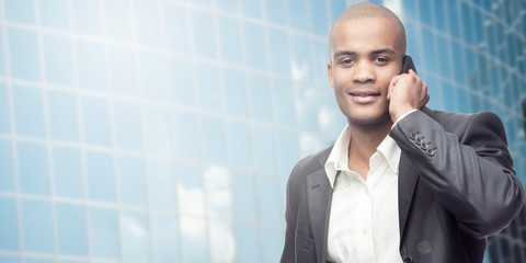 Wall Mural - successful young african businessman