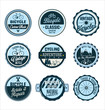 © totallyout - Bicycle retro blue badge collection