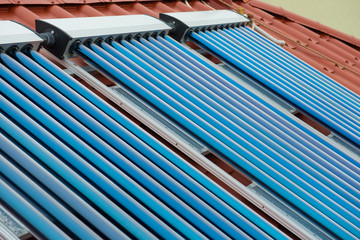 Vacuum collectors- solar water heating system