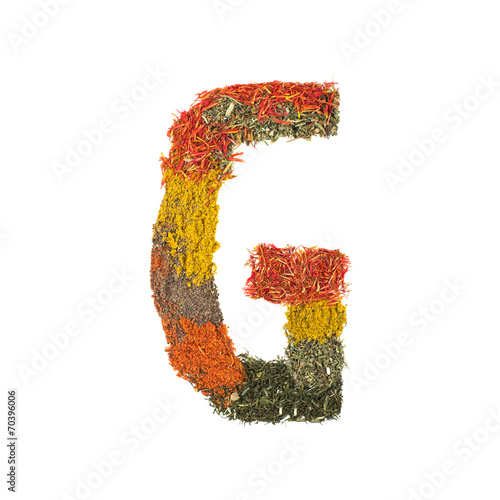 Alphabet made of spices Letter Stock Photo Adobe Stock