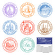 Vector Travel stamps