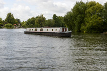 Old Barge On River Thames , Near Wargrave