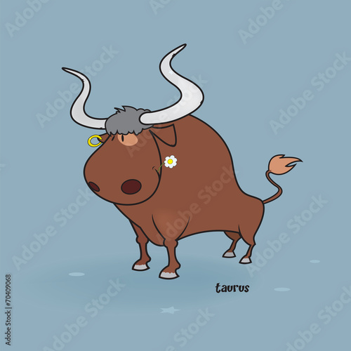Board z aluminiowym obramowaniem Śmieszne znaki zodiaku / byk
