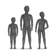 © Zonda - Set of Three Child Mannequins Isolated on White