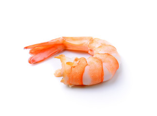 shrimps on a white background