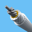 Cable closeup, industrial illustration