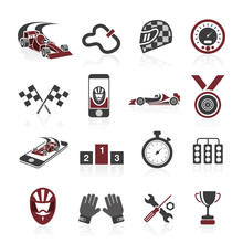 Race Icon Set, Sport Icons And Sticker - 3