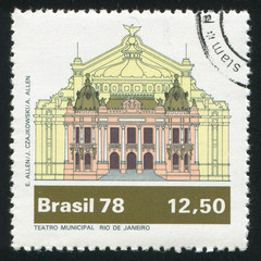 Canvas Print - Municipal Theater, Rio de Janeiro