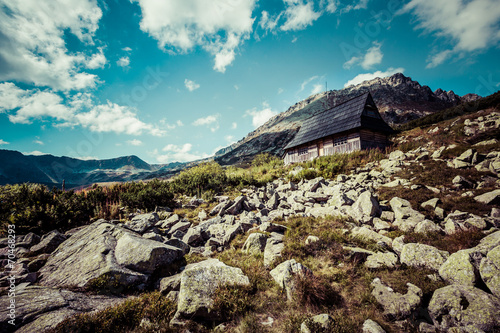 Naklejka samoprzylepna Widok na Tatry ze szlaku. 