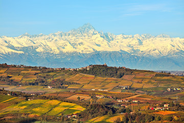 Wall Mural - Hills and mountains. Piedmont, Italy.