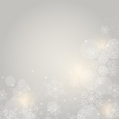 Wall Mural - Christmas background with snowflakes and space for text. Vector