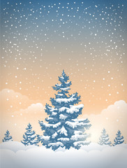 Wall Mural - Christmas greeting card