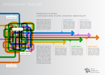 Canvas Print - timeline, flow chart, workflow #vector graphics