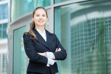 Sticker - Smiling businesswoman portrait