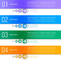 Wall Mural - Infographics Web Banner & Label Design