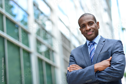 Fotografie, Obraz African business man keeping arms crossed