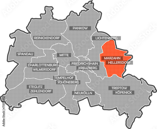 Berlin Marzahn Hellersdorf – kaufen Sie diese Illustration und finden