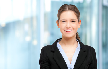 Poster - Smiling young business woman