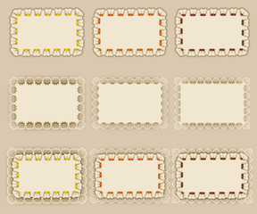 Set of elegant templates frame design