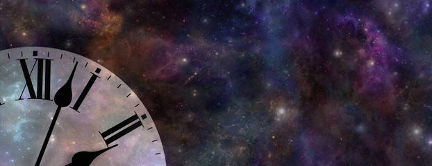 Wall Mural - time and space website banner