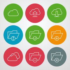 Wall Mural - vector line icons set. for web site design and mobile apps