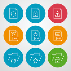 Wall Mural - vector line icons set. for web site design and mobile apps
