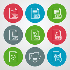 Wall Mural - vector line icons set. for web site design and mobile apps