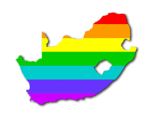 Canvas Print - South Africa - Rainbow flag pattern