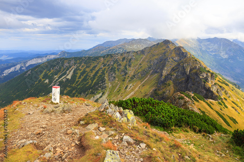 Board z aluminiowym obramowaniem Czerwone szczyty, tatry, polska