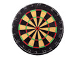 An empty dartboard isolated over a white background