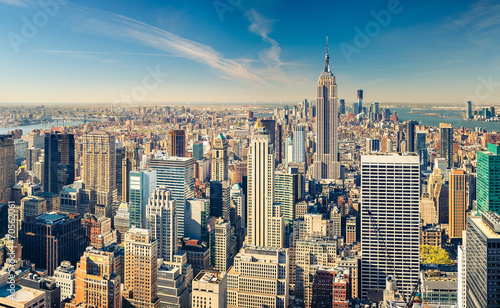 Naklejka samoprzylepna Widok z lotu ptaka manhattan