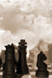 © dahi - chess pieces isolated against sky