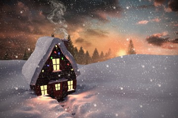Poster - Composite image of christmas house