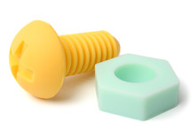 Colorful Plastic Bolt And Nut