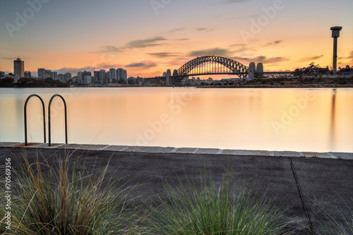 Board z aluminiowym obramowaniem Widoki Sydney z Balmain