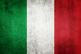 Fototapeta Uliczki - National flag of Italy. Grungy effect.