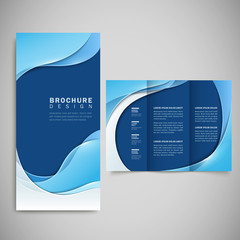 smooth curve lines background brochure template