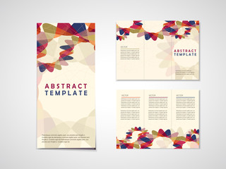 Wall Mural - abstract background tri fold brochure template