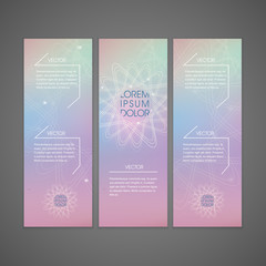 Wall Mural - colorful flower shape background advertising banner