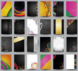 Wall Mural - Big collection advertising posters on different topics.