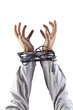 © sixdun - Hands tied with cables