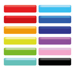 Wall Mural - Set of modern web buttons