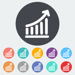 Wall Mural - graph single icon.