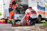 Fototapeta  - Paramedics during their work