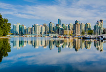 Vancouver Skyline With Harbor, British Columbia, Canada
