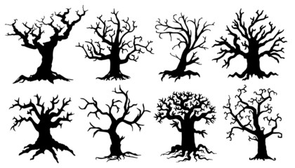 scary tree silhouettes