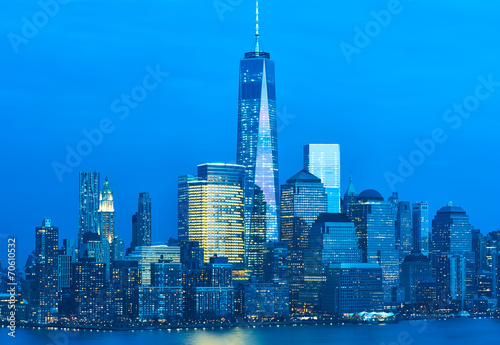 Board z aluminiowym obramowaniem Panoramę Nowego Jorku manhattan