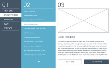 modern minimal website layout - webdesign template